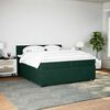 vidaXL Boxspring met matras fluweel donkergroen 200x200 cm