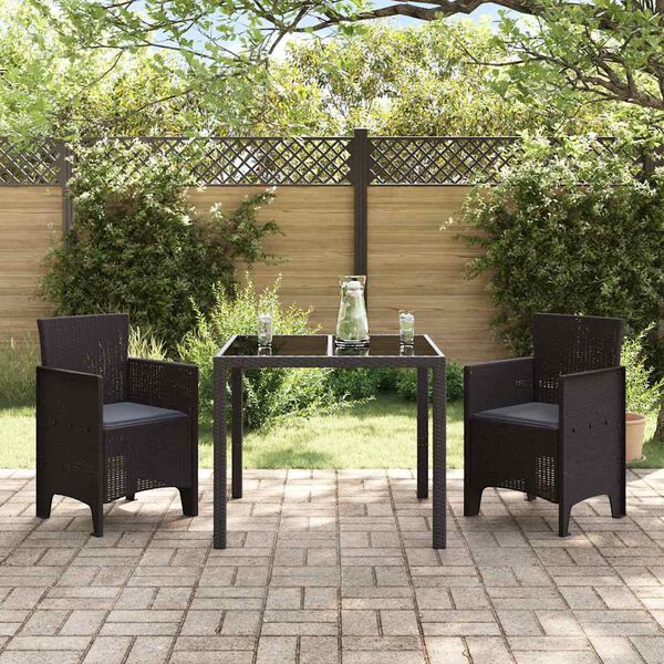 vidaXL Tuinstoel 2 pcs Bruin 53 x 49 x 85 cm PP