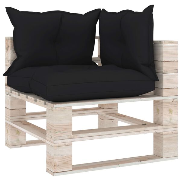 vidaXL 8-delige Loungeset met kussens pallet grenenhout