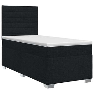 vidaXL Boxspringbed met matras Zwart 80 x 200 cm Stof