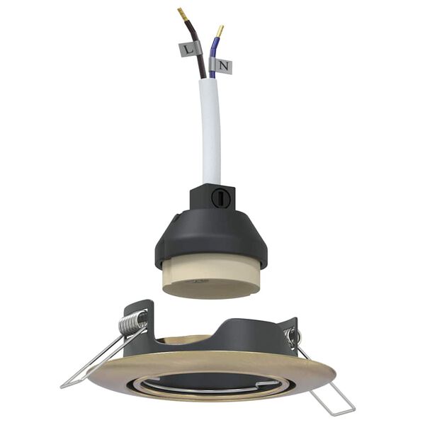 vidaXL Spotlights met schijnwerpers 6 pcs Koper 9 x 9 cm Metaal