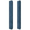 vidaXL Hoofdbord met randen 203x16x118/128 cm fluweel donkerblauw