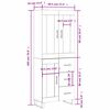 vidaXL Hoge kast 69,5x34x180 cm bewerkt hout sonoma eikenkleurig