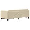 vidaXL Slaapbank met onderschuifbed 80x200 cm stof crèmekleurig