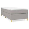 vidaXL Boxspring met matras stof lichtgrijs 100x200 cm