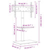 vidaXL Tv-standaard hoekmodel 2-laags voor 32-65 inch zwart