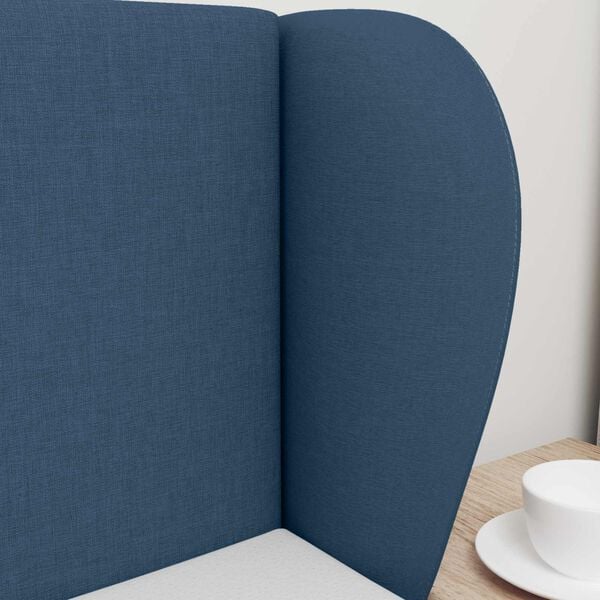 vidaXL Hoofdbord oor Blauw 40 x 23 x 6 cm Stof