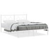 vidaXL Bedframe met hoofdbord metaal wit 150x200 cm