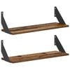 vidaXL Wandschappen 2 st Oud hout 60 x 20 x 17 cm