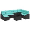 vidaXL Tuin Sofa Set 9 st poly rattan