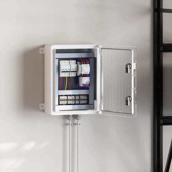 vidaXL Bedieningskast Grijs 30 x 19,5 x 40 cm ABS Kunststof