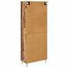 vidaXL Hoge kast Oud Hout 69,5 x 34 x 180 cm Bewerkt hout