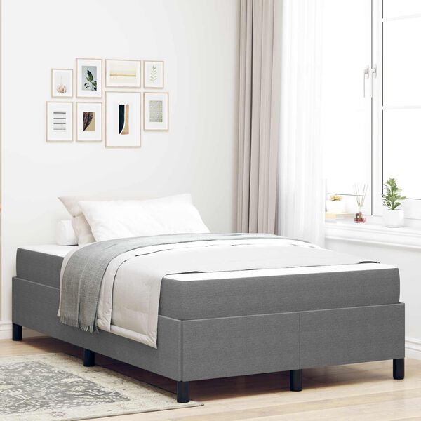 vidaXL Bedframe met matras Lichtgrijs 120 x 200 cm Stof