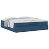 vidaXL Ottoman bed met matras 180x200cm stof blauw