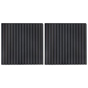 vidaXL Wandpanelen 2 st 60,5 x 60 cm Antracietkleurig
