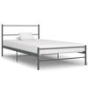 vidaXL Bedframe metaal grijs 90x200 cm