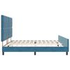 vidaXL Boxspringbed met hoofdeinde Donkerblauw 200 x 200 cm Fluweel