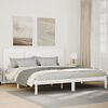 vidaXL Bedframe extra lang zonder matras massief hout wit 180x220 cm