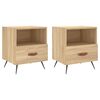 vidaXL Nachtkastjes 2 st 40x35x47,5 cm bewerkt hout sonoma eikenkleur