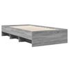 vidaXL Bedframe bewerkt hout grijs sonoma eikenkleurig 90x190 cm