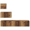 vidaXL Tv-meubelset Wandgemonteerd 4 pcs Oud Hout Bewerkt hout