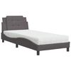 vidaXL Bedframe zonder matras "Zadar" kunstleer grijs 100x200 cm