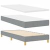 vidaXL Boxspringbed met matras met matras Lichtgrijs 80 x 200 cm Stof