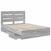 vidaXL Bedframe met lade Grijs Sonoma 140 x 190 cm Ingenieurshout
