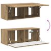 vidaXL Tv-meubelset Wandgemonteerd 2 pcs Artisan Eiken Bewerkt hout
