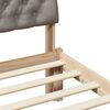 vidaXL Bedframe Bruin en taupe 140 x 200 cm Massief grenenhout