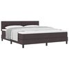 vidaXL Boxspringbed met matras Donkerbruin 180 x 200 cm Stof
