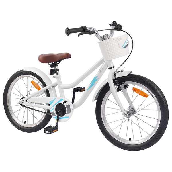 vidaXL Kinderfiets 18 Inch voor 5-7 jaar Wit