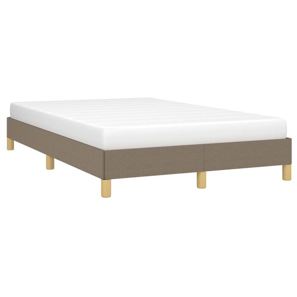 vidaXL Bedframe zonder matras 120x190 cm stof taupe