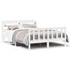 vidaXL Bedframe zonder matras massief grenenhout wit 140x190 cm