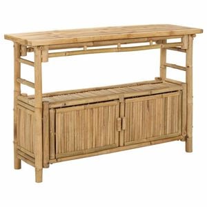 vidaXL Wandtafel met plank met opslag Naturel 110 x 35 x 75 cm Bamboe