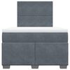 vidaXL Boxspring met matras fluweel donkergrijs 120x200 cm