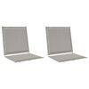 vidaXL Zit- en Rugkussens Polyester Lichtgrijs 47 x 45 x 2 cm