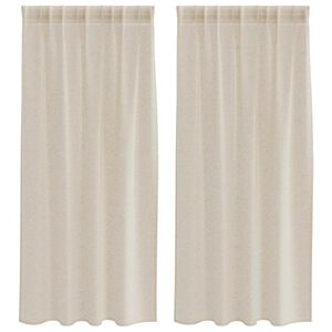 vidaXL Voile Gordijn 2 st Zand 175 x 140 cm Polyester