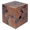 vidaXL Krukken 2 st. 40x40x45 cm massief teakhout bruin