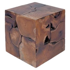 vidaXL Krukken 2 st. 40x40x45 cm massief teakhout bruin