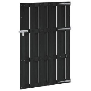 vidaXL Tuinpoort 100 x 150 cm WPC en Aluminium Zwart