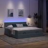 vidaXL Ottoman bed met matrassen en LED's 180x200cm fluweel
