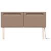 vidaXL LED Hoofdbord Cappuccino 144 cm Nep Leer