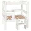 vidaXL Hondenmand 55,5x53,5x60 cm massief grenenhout wit