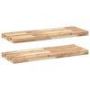vidaXL Wandschappen 2 st zwevend 100x30x4 cm onbehandeld acaciahout