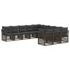 vidaXL Tuinbankenset 11 st Grijs poly rattan