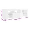 vidaXL Tv-meubel met LED-verlichting 120x35x40 cm hoogglans wit