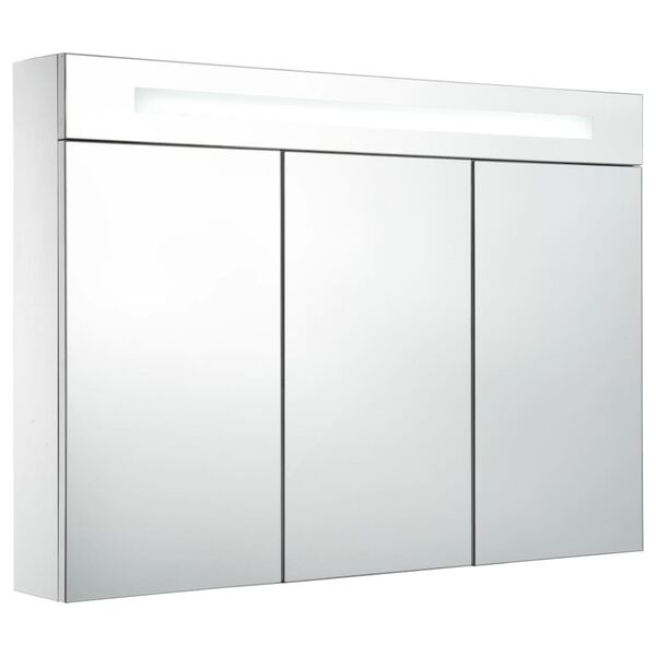 vidaXL Badkamerkast met spiegel en LED 88x13x62 cm