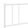 vidaXL Bedframe met hoofd- en voeteneinde metaal wit 180x200 cm