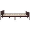 vidaXL Bedframe massief grenenhout donkerbruin 120x200 cm